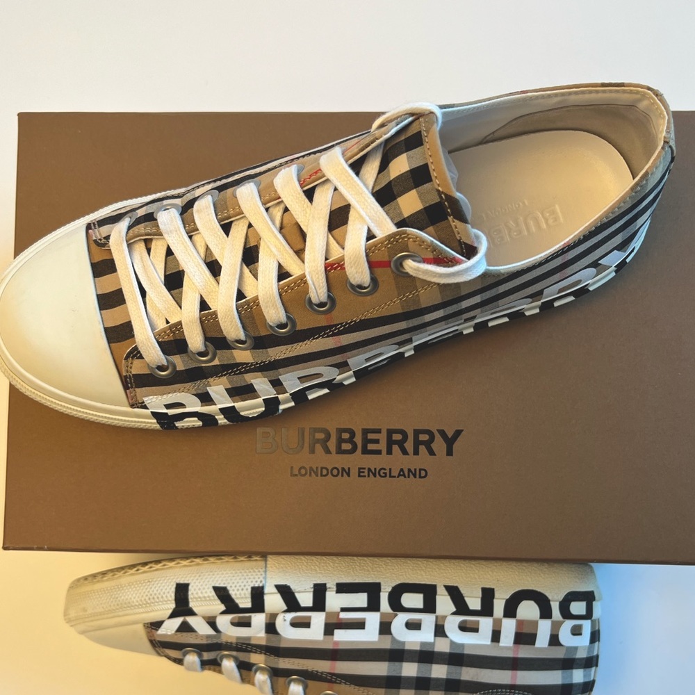 Burberry Larkhall Vintage Check Canvas Sneakers